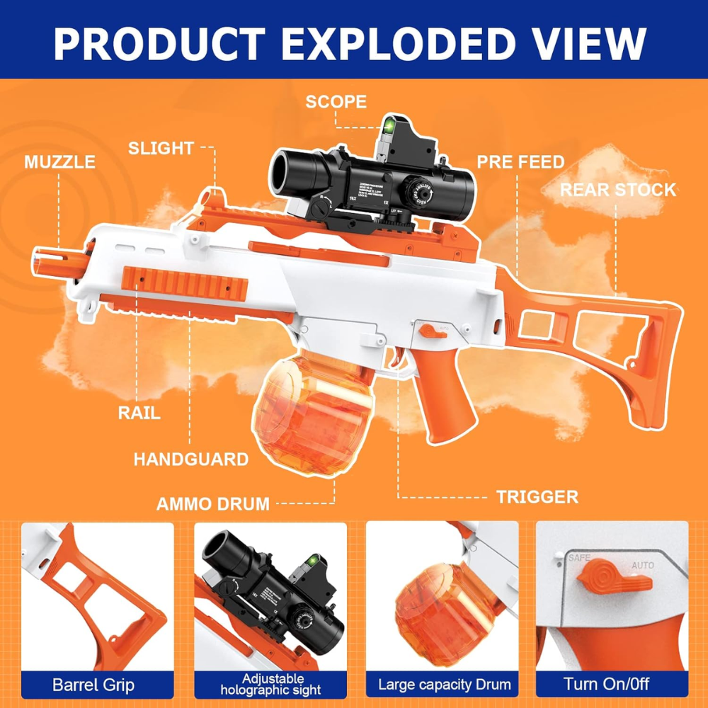 Pistola Fusil no falla a 25m Culata Plegable